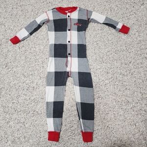 Red and Gray Kids One Piece